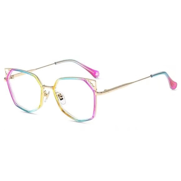 Firmoo Accessories - 2/$30 🅢🅐🅛🅔 🌻 NWOT ✮ Uv400 Protective Hexagonal Clear Cat Rainbow Clear Glasses